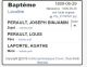 Baptême (Fiche Drouin)