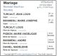 Mariage (Fiche Drouin)