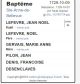 Baptême (Fiche Drouin)